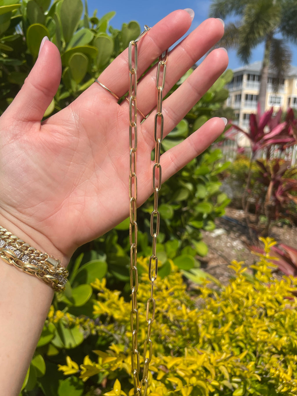 Chunky paperclip chain