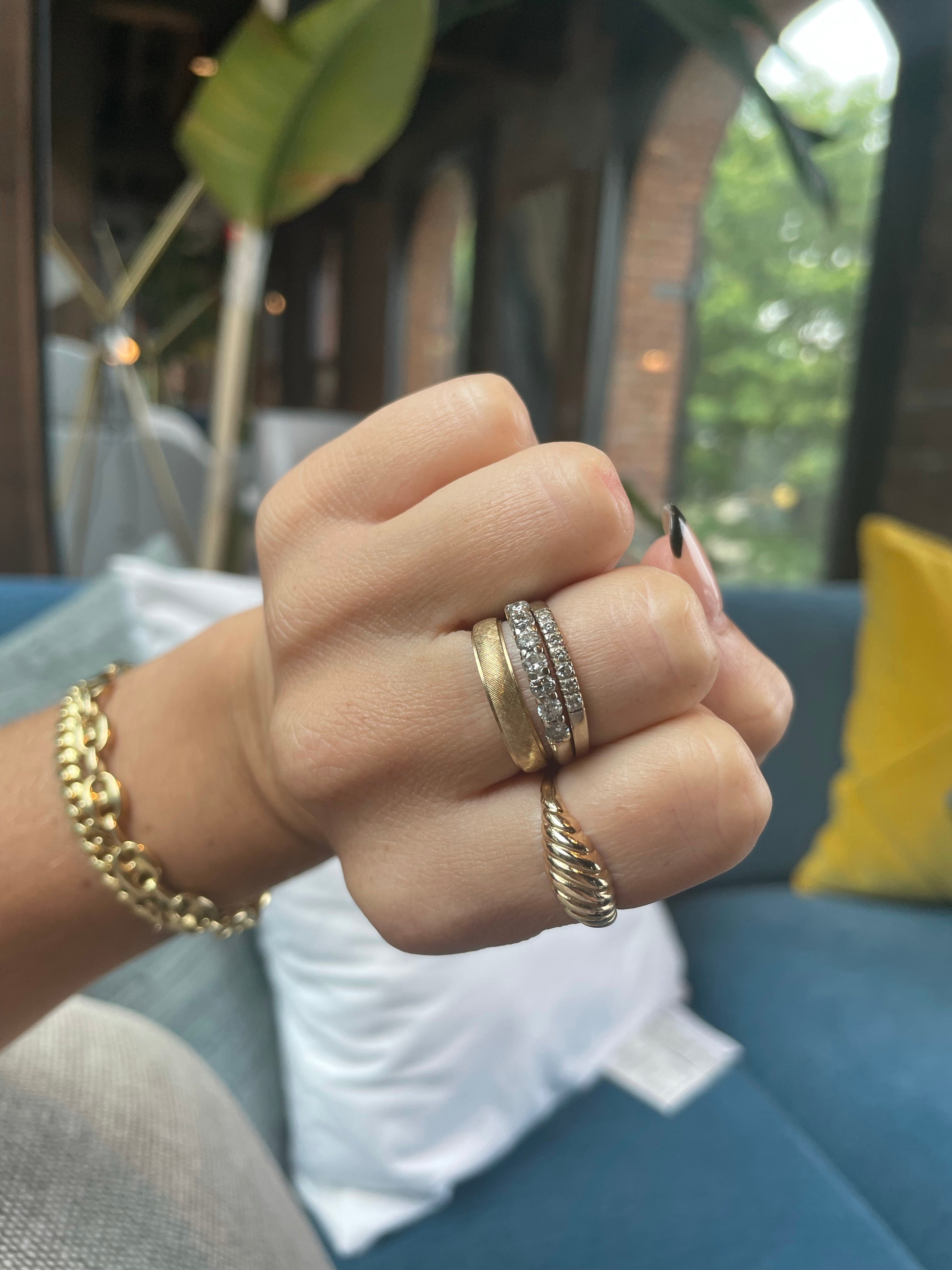 Vintage Diamond Stacker Ring