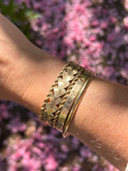 Engine Turned Heart Bracelet