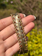 Engine Turned Heart Bracelet