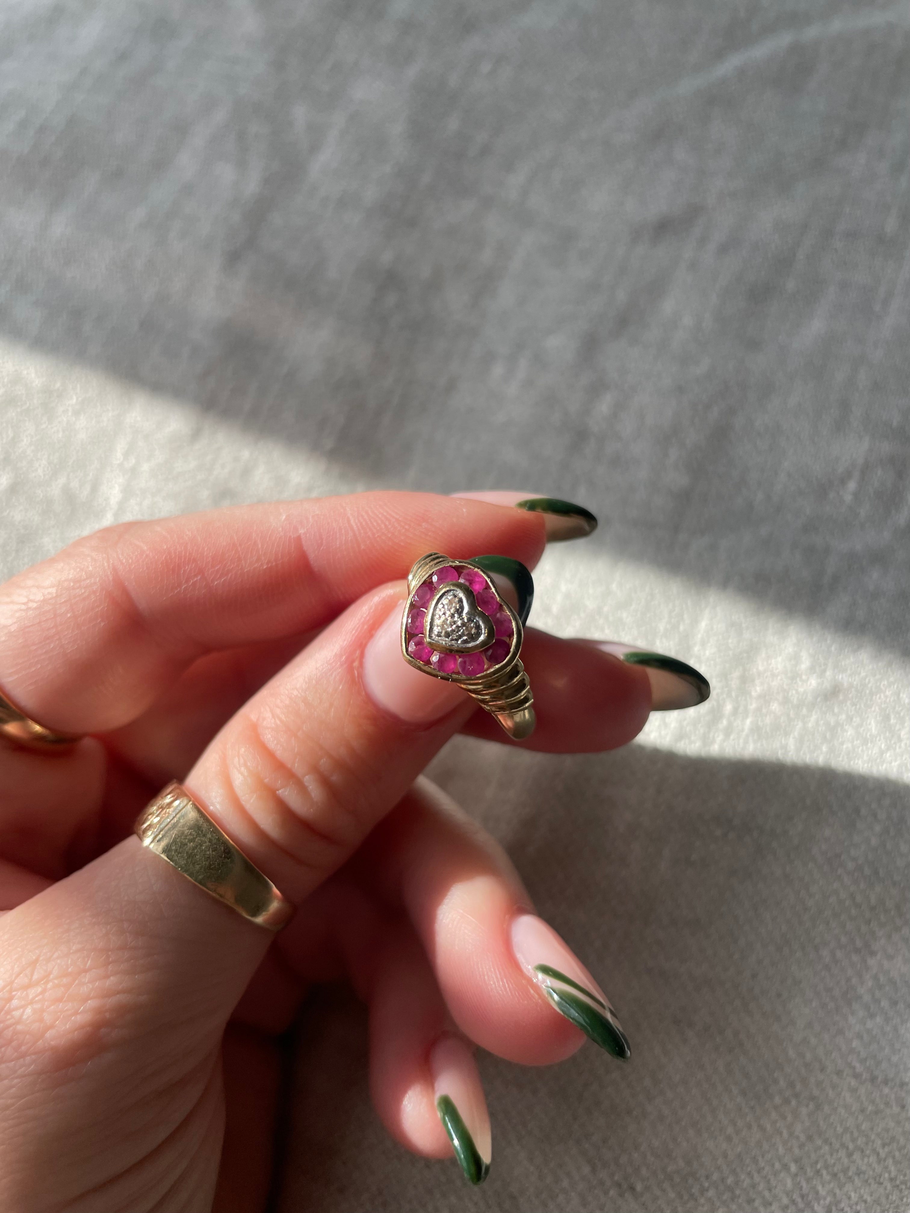 Heart Ruby Ring