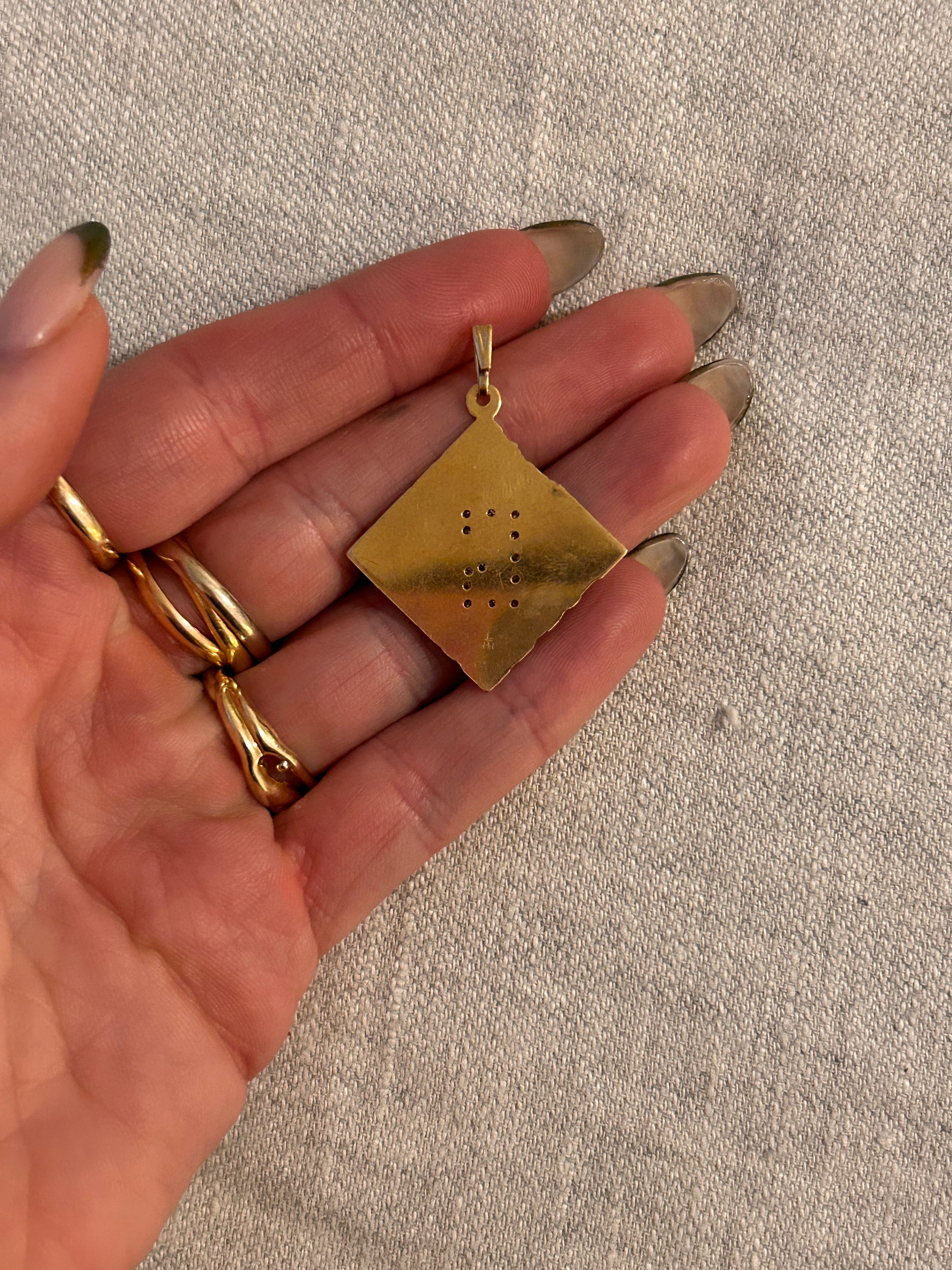 Diamond G Charm