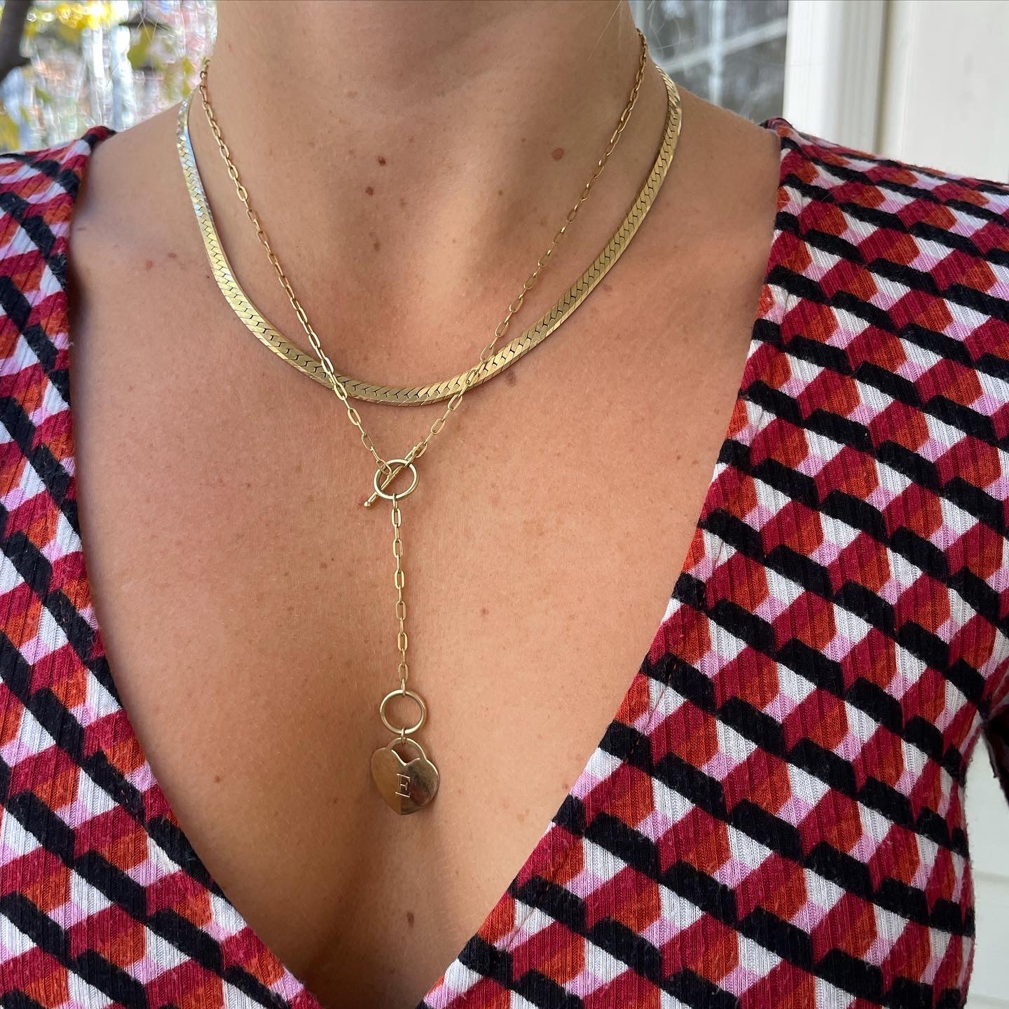 Vintage Paperclip E Necklace